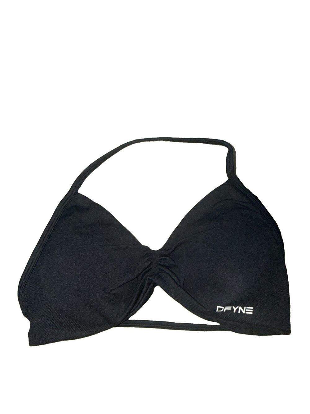 NWOT BLACK DFYNE SPORTS Athletic BRA SIZE Large (AQ42)